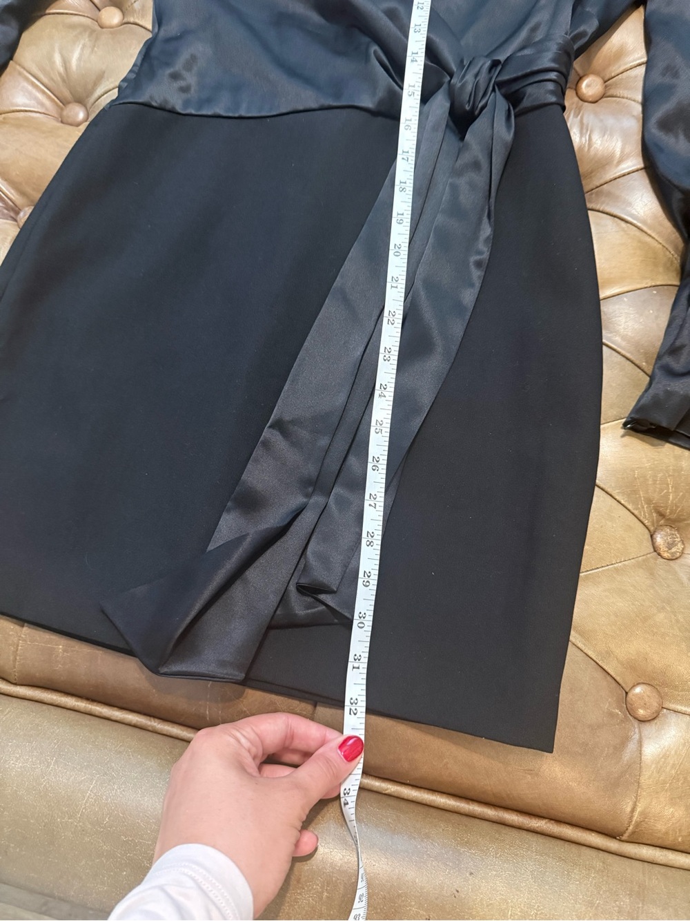 NWT Cinq à Sept Layne Dress Black Silk Faux Wrap Mini Dress Size 4 $565 - Picture 4 of 11